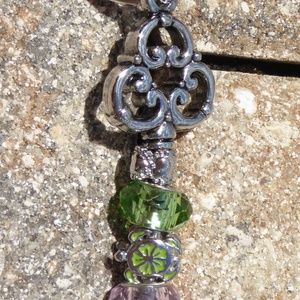 Handmade Keychain Acrylic Metal Beads Turtle Bead